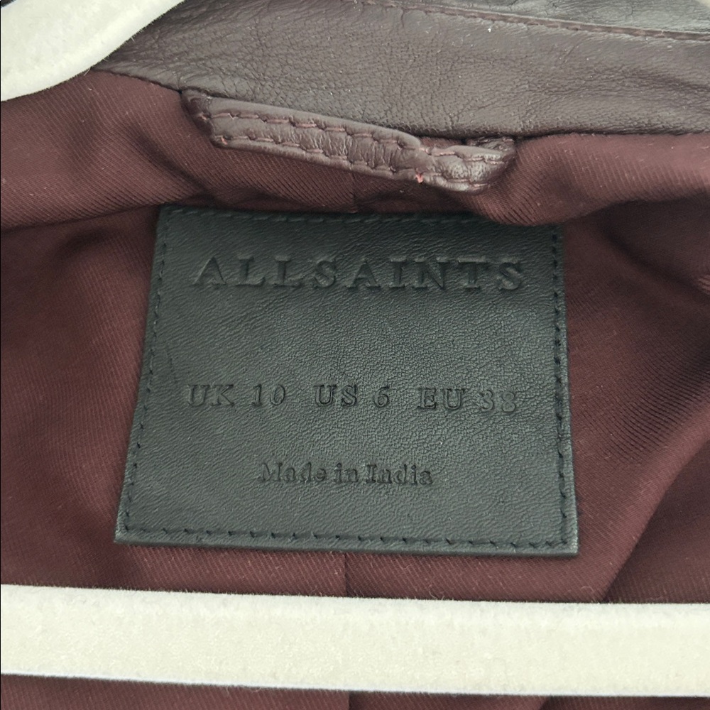 All Saints Balfern Leather Jacket - Picture 2 of 4